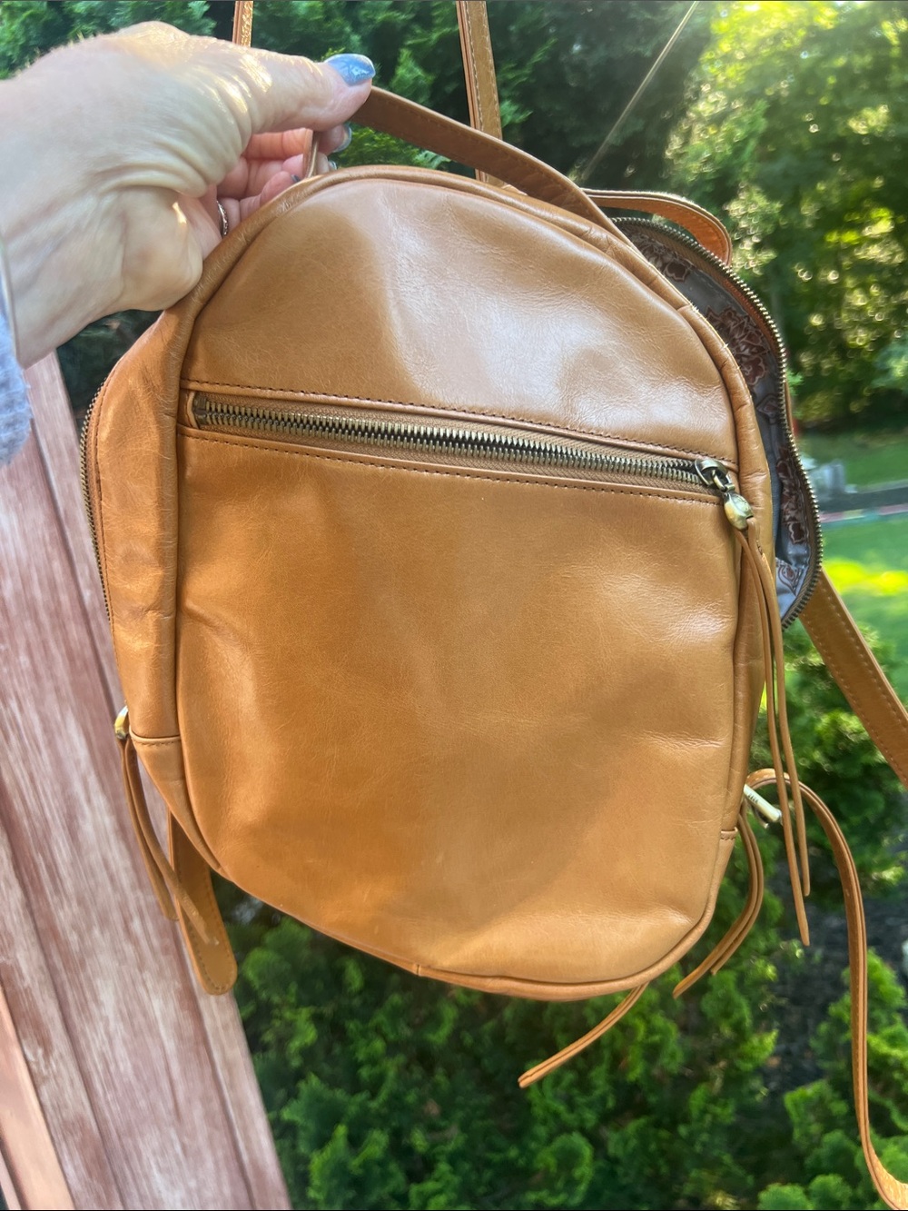 Leather Crossbody Backpack